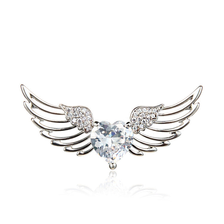 Angel wings brooch