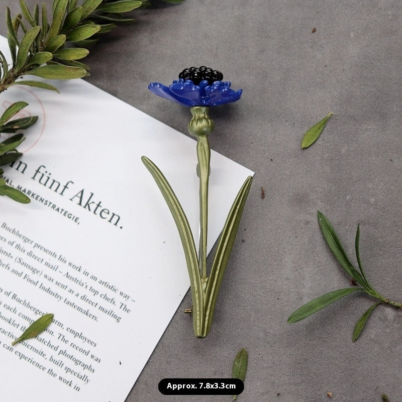 Retro Mori Style Plant Elegant Graceful Pearl Brooch